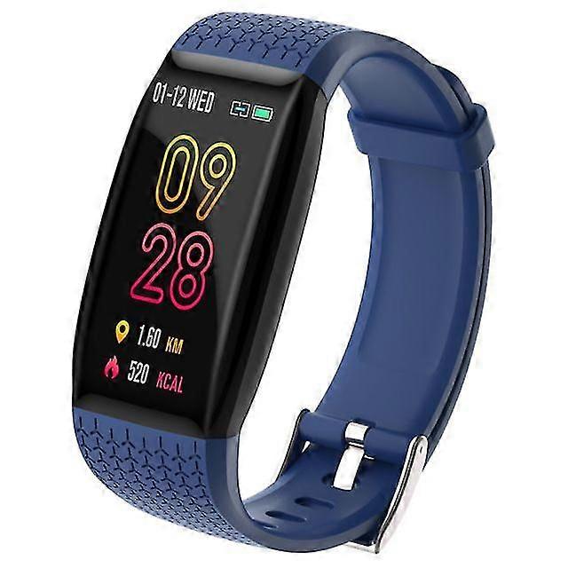 سوار معصم ذكي خفيف الوزن IP67 عداد الخطى الرياضي اللياقة البدنية المقتفي جهاز مراقبة ضغط الدم مراقب معدل ضربات القلب - أزرق