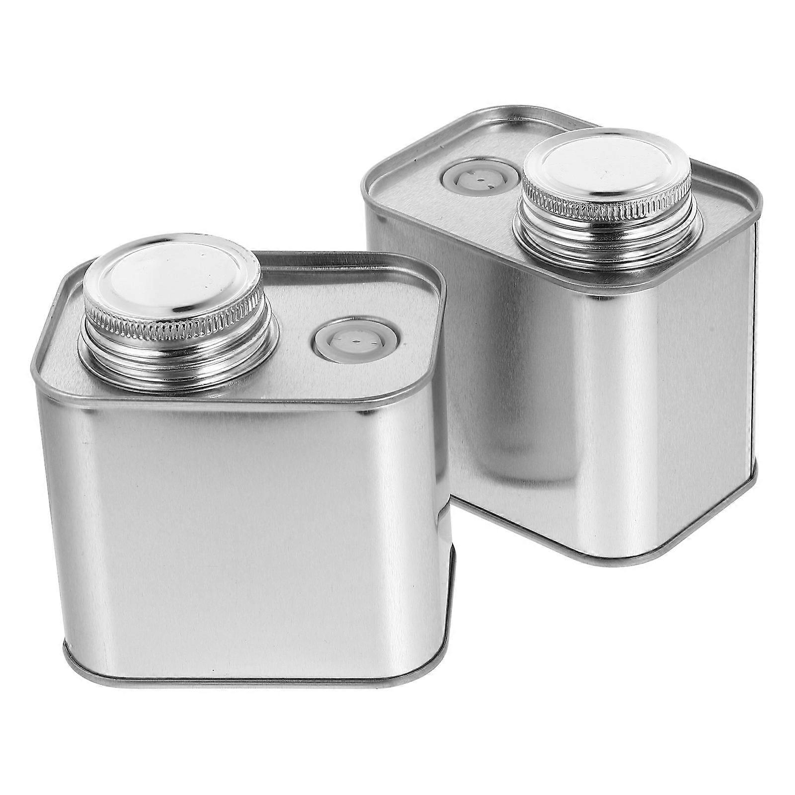 Silver Coffee Bean Sealed Can 1Set Tinplate Storage Container