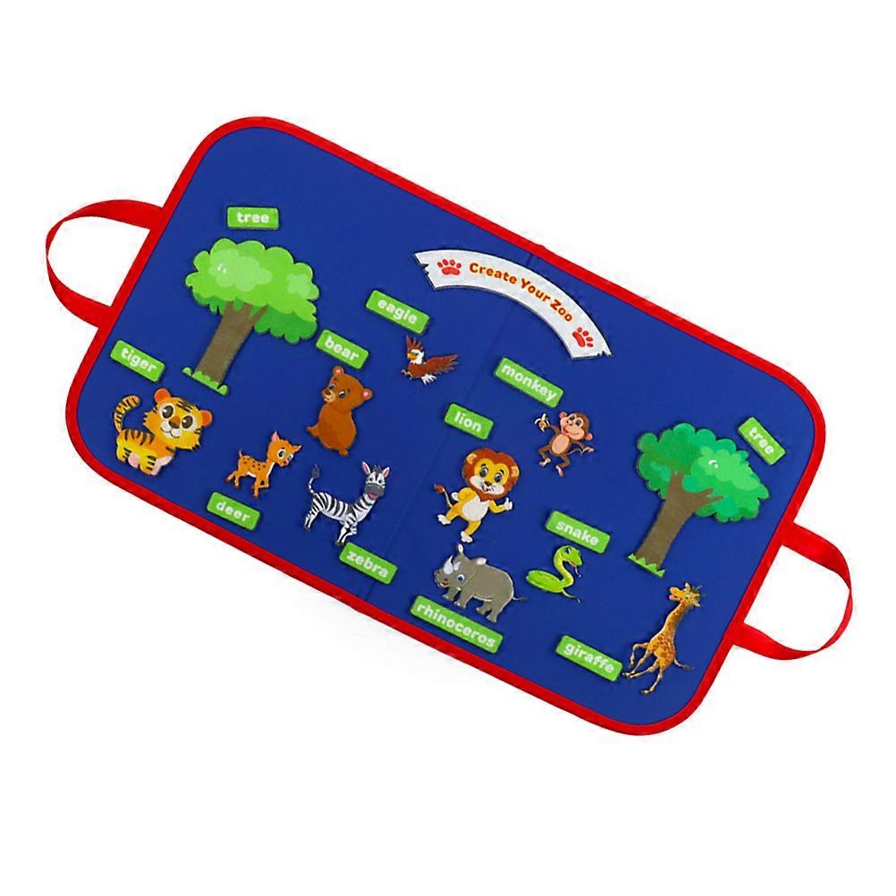 Creative Story Felt Board Designed For Kids Featuring Easy To Remove And Rearrange Functionality And A 60X30X0.5CM Size In Blue Color 1 Set