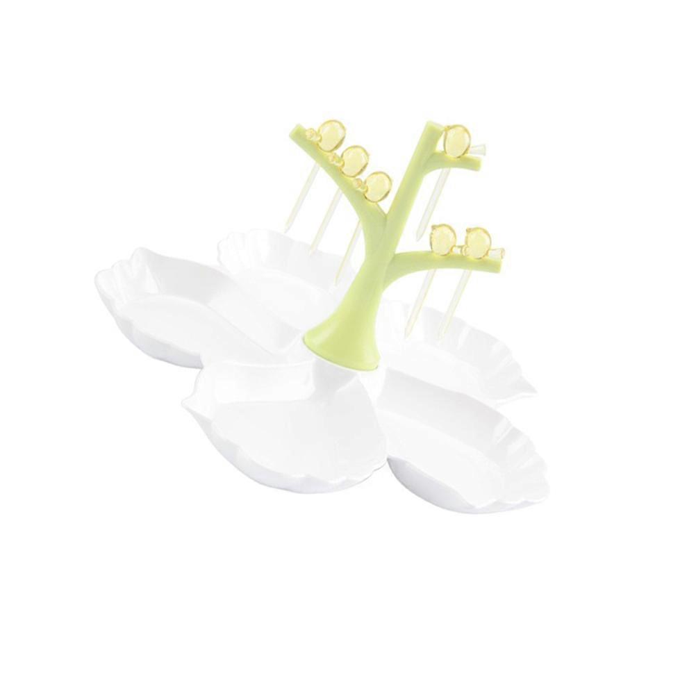 Elegant Design Graded Lattice Dessert Plate Dish for Home Use and Parties in Light Green for Food Storage 1Set