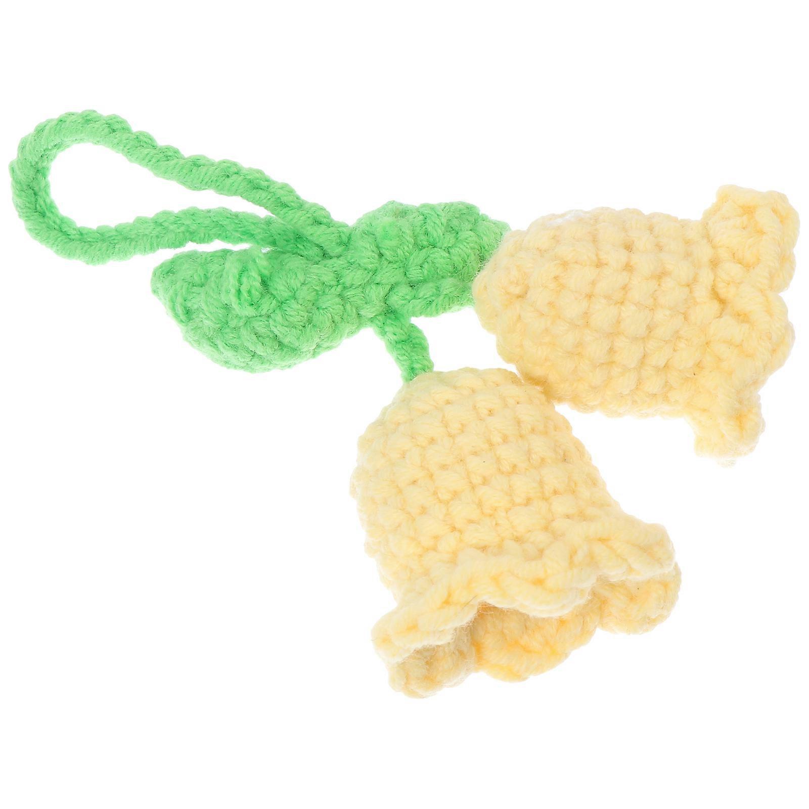 Hand Made Woolen Pendant Unique Flower Shape Decoration For Textiles 10x6x3cm 1Pack