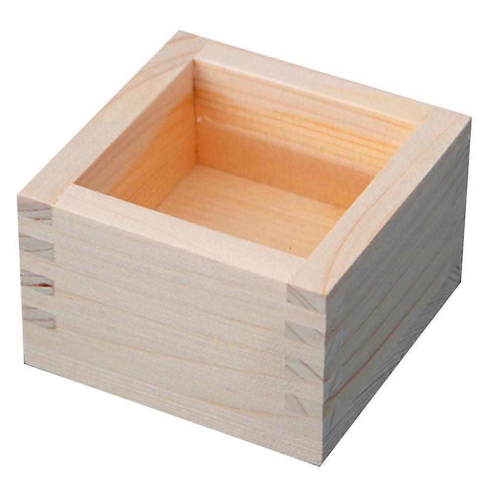 Wooden Sake Box Japanese Style Gift Container For Adults 8X8CM Perfect For Christmas And Thanksgiving 1Set