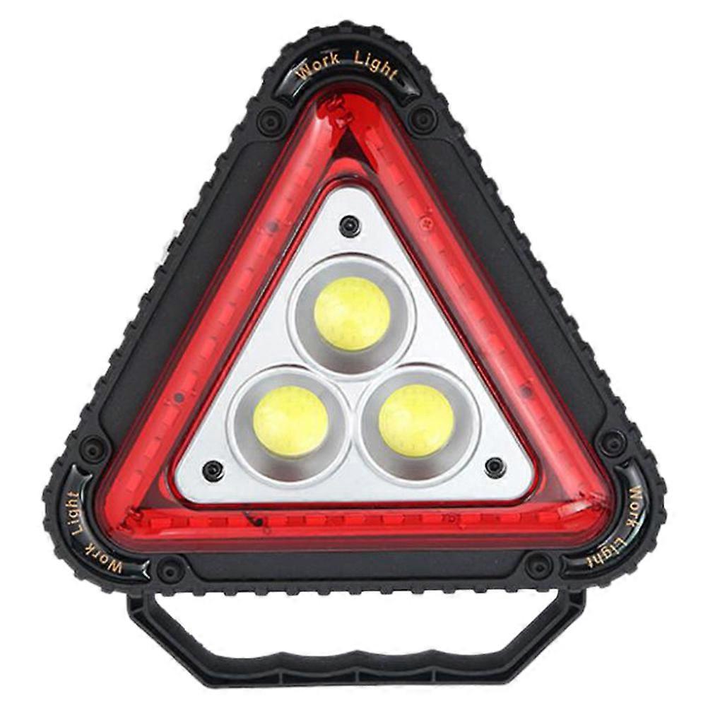 Cob Portable Work Emergency Light 1Pack Garage Use Black Red Warning Light Low Brightness Mode