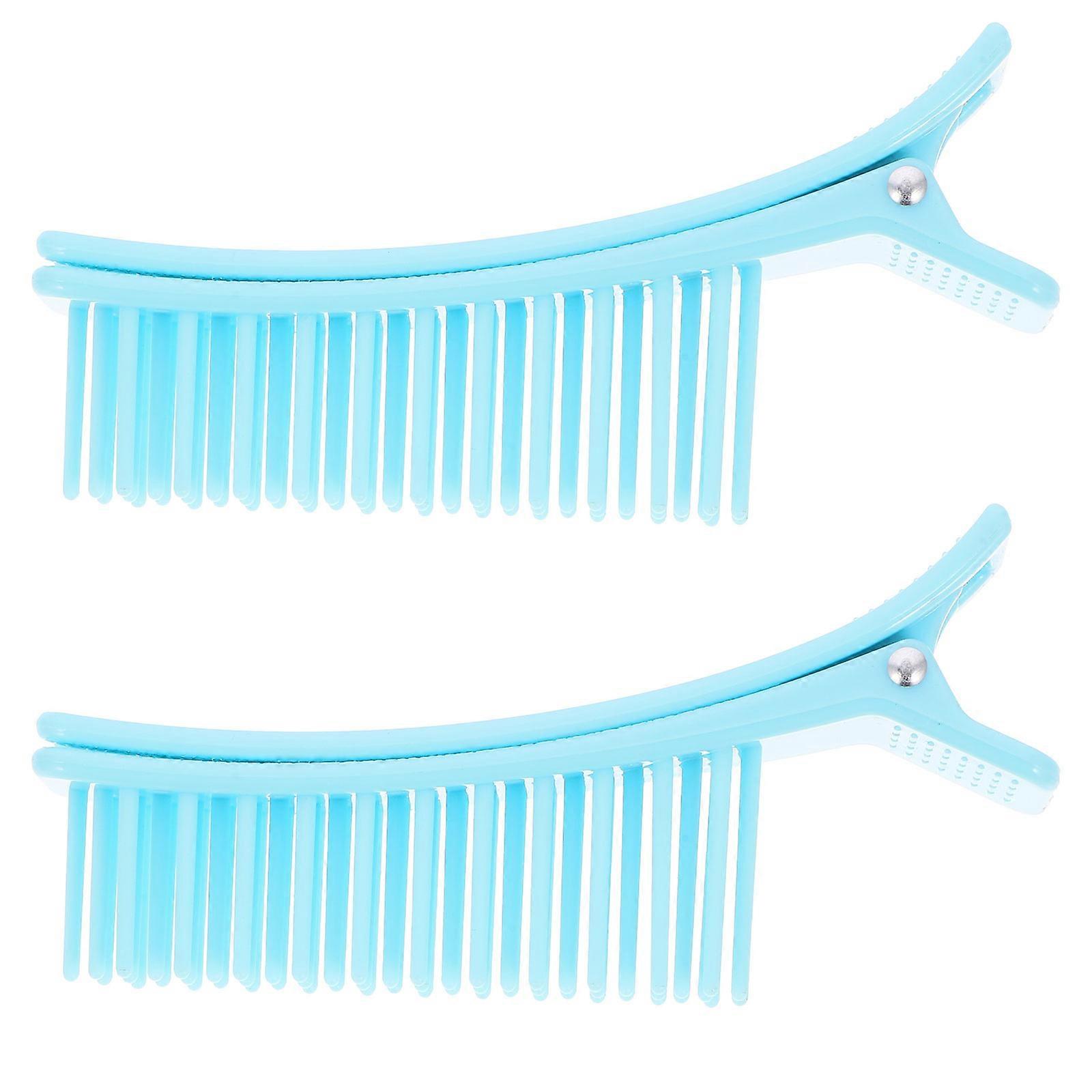 Lot de 2 pinces à cheveux bleues multifonctions pour la maison, les voyages et la coiffure professionnelle