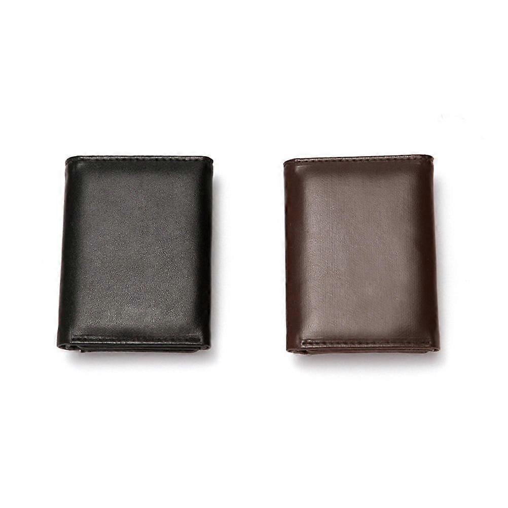 Retro Coffee PU Wallet for Men – Compact Coin Purse with Dividers for Cash & Cards, Everyday Use