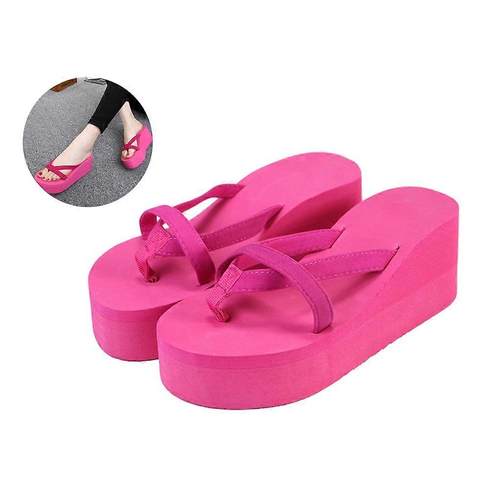 Lady Summer Slipper Casual Beach Style Size 37 Yard Rosy Comfortable 1 Pair