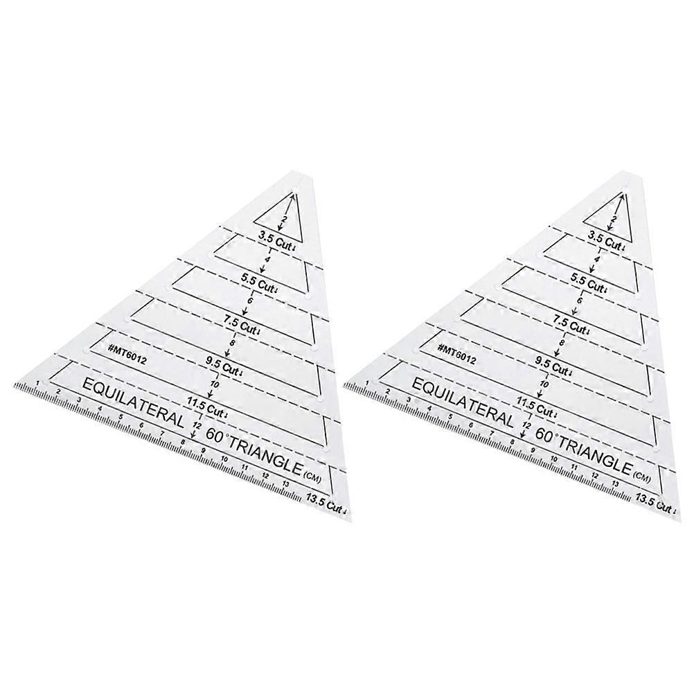 2Pcs Patchwork Ruler Quilting Ruler Triangle Cutting Template Quilting Template Ruler
