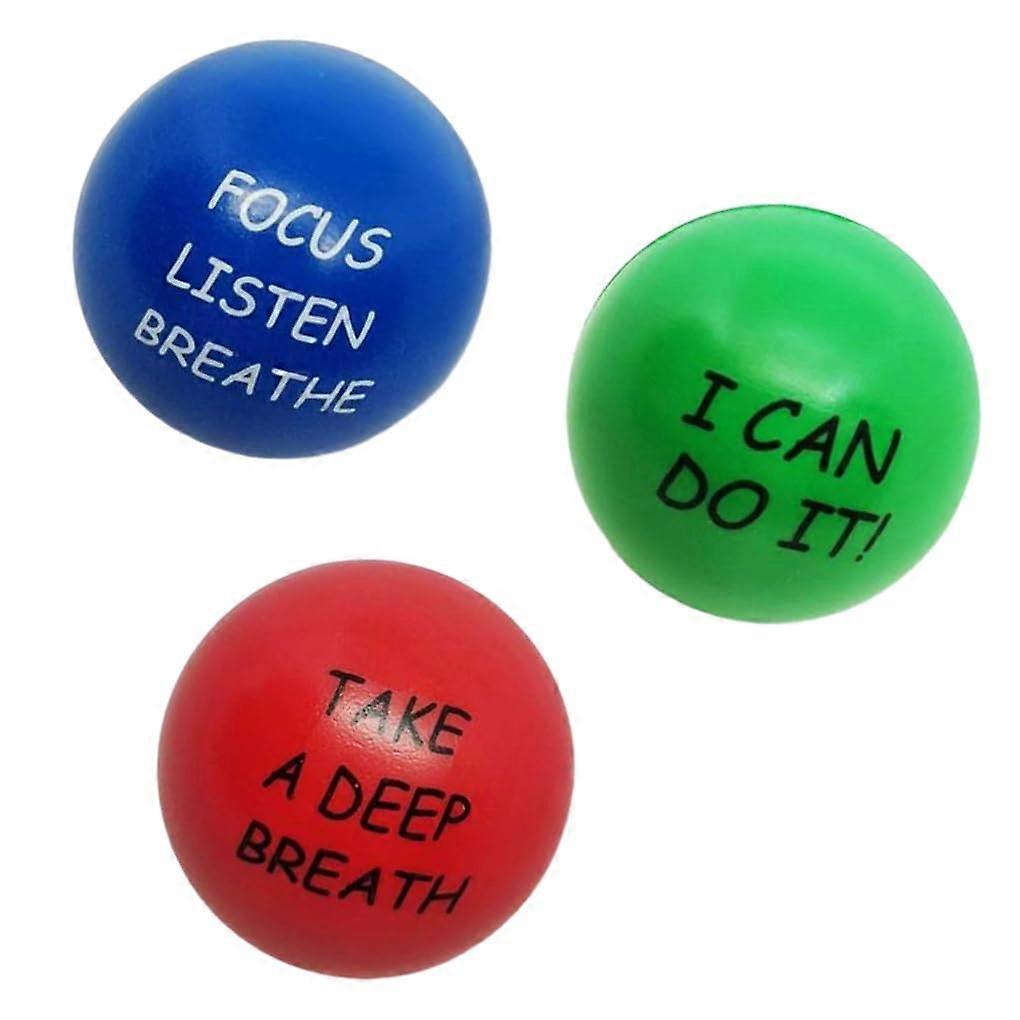 Stress Balls Set, Solid Color, 3-Piece Hand Exercise Gear, Decompression Spherical Props, Stress Relief Toys