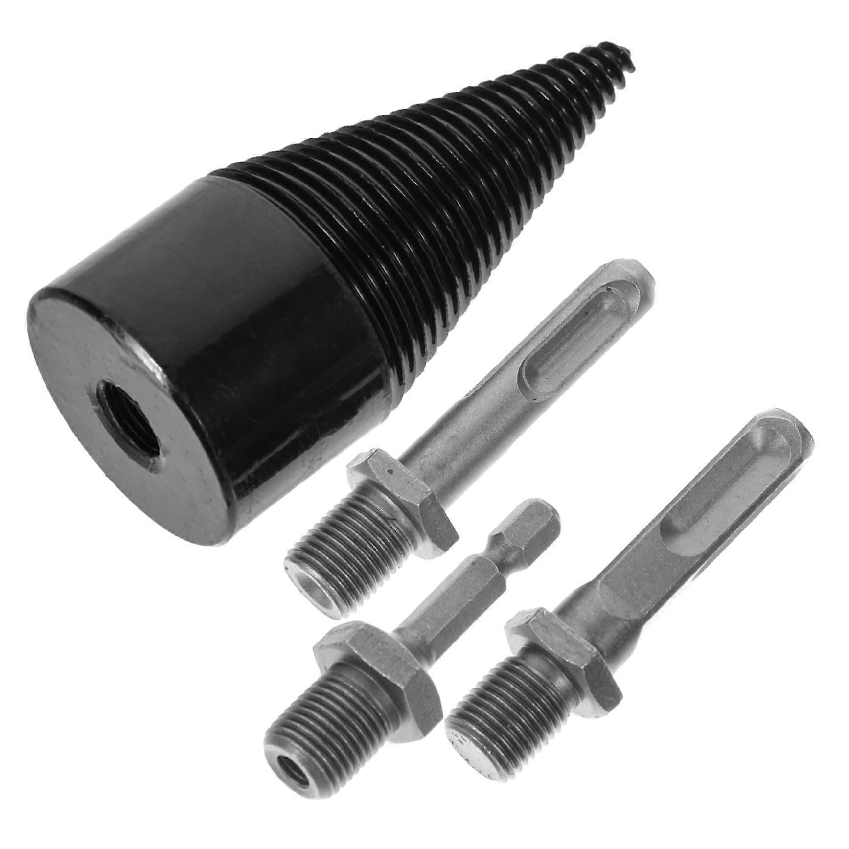 Firewood drill bit wood splitter drill with different handles for effective wood splitting, suitable for walnut and plane trees, and performance.
