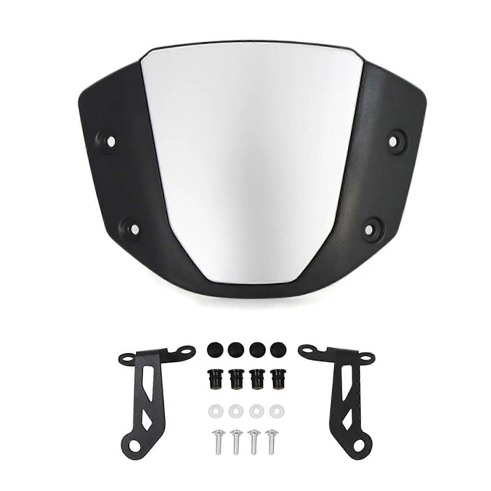 Motorcycle Wind Shield for CB650R CB 650 R 2024 2025 - Durable Front Wind Deflector Visor Screen in Silver with Holder