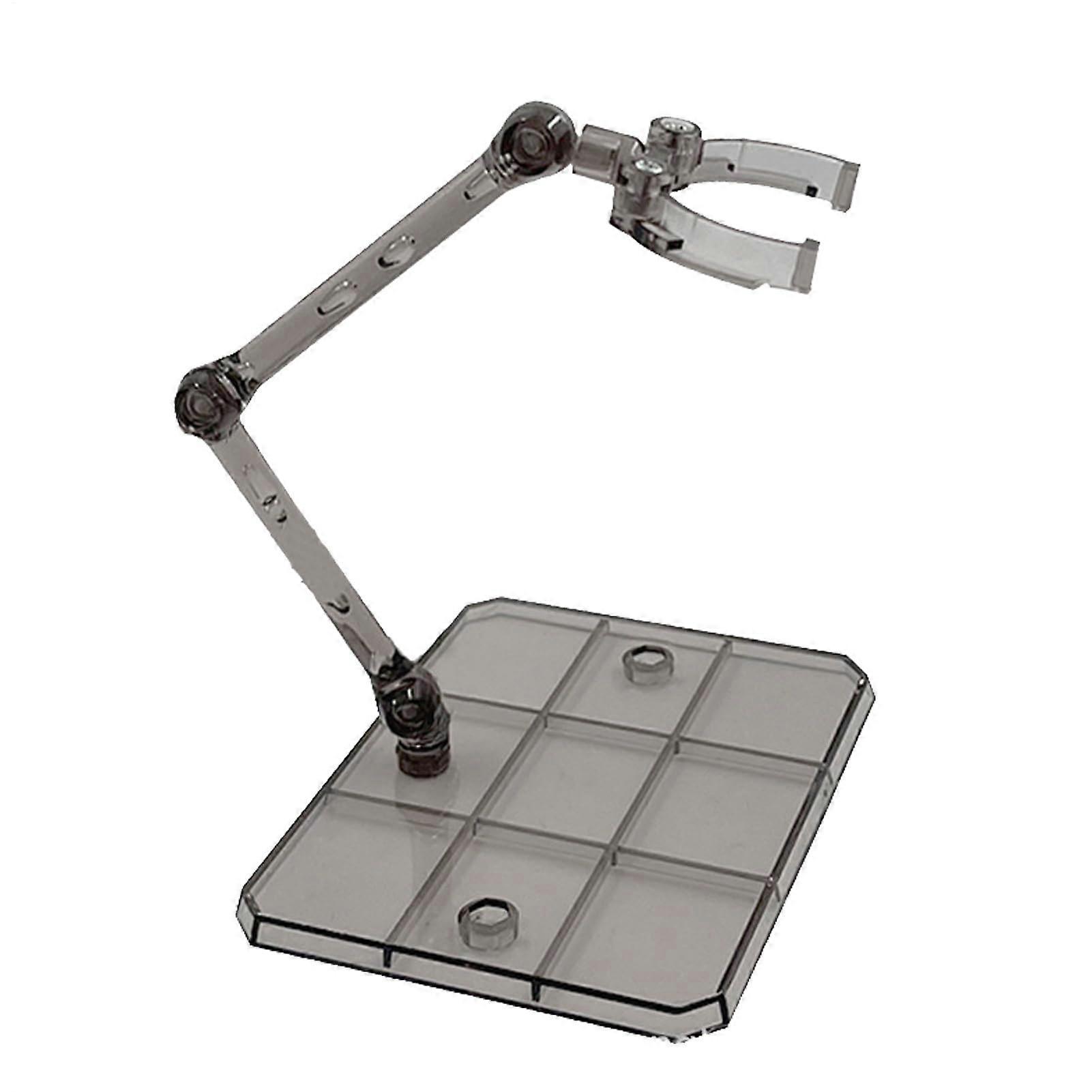 Action figure stand, sturdy, nonslip, multifunctional, flexible support for anime figures, transparent gray