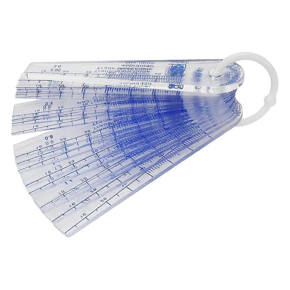 Plastic Feeler Gauge 0.05mm to 3mm Metric Gap Gauge 21 Sheets