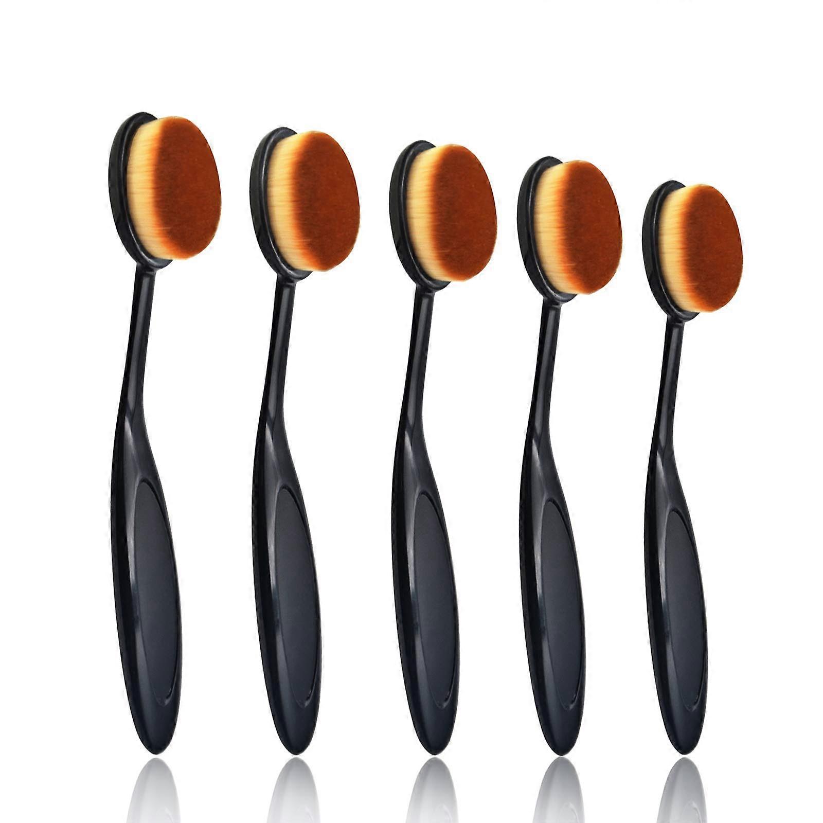Crafting Ink Blending Brush Set 5 Pcs Wide Application Assortment Crafter Soft Handel Blending Brushes for Crafts,Black