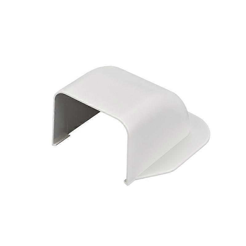 Angled wall outlet for 80 x 60 mm trunking - white