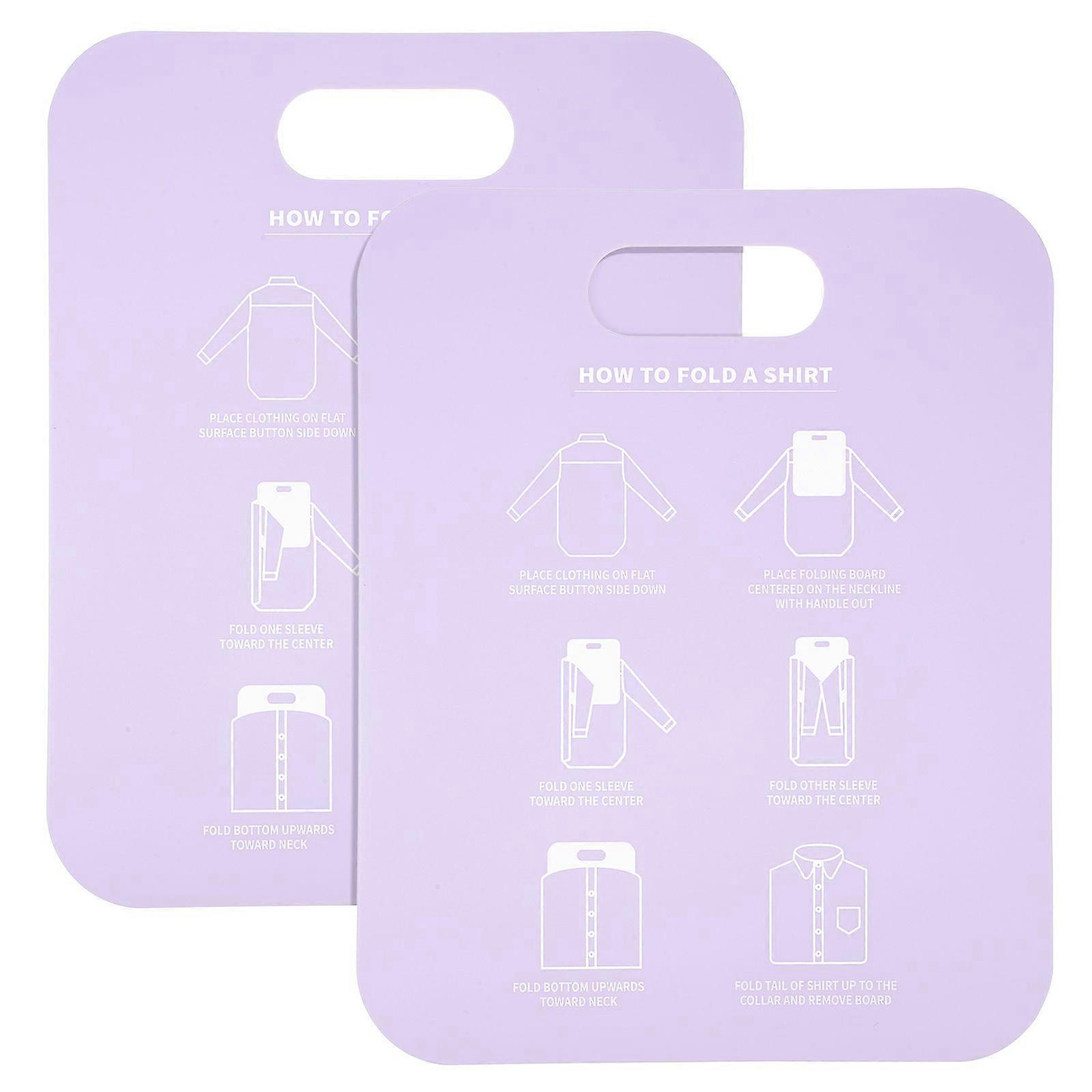 2Pcs Professional Shirt Cardboard Clothes Folder PP Simple Laundry Folding Board