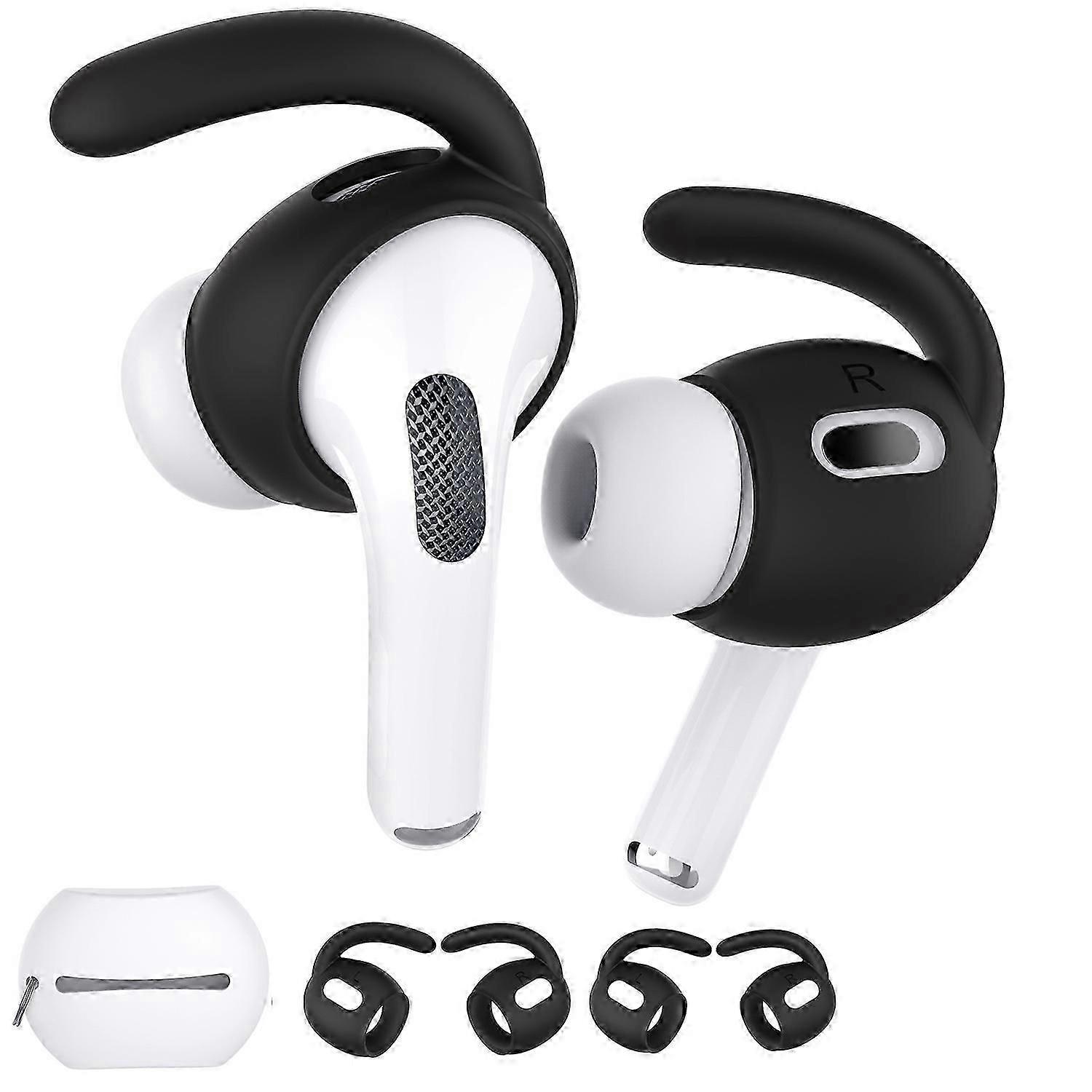 AHASTYLE PT189 For Airpods Pro 2 Anti-Lost Ear Hooks Ear Tips Silicone Cover,2Pairs: S/L
