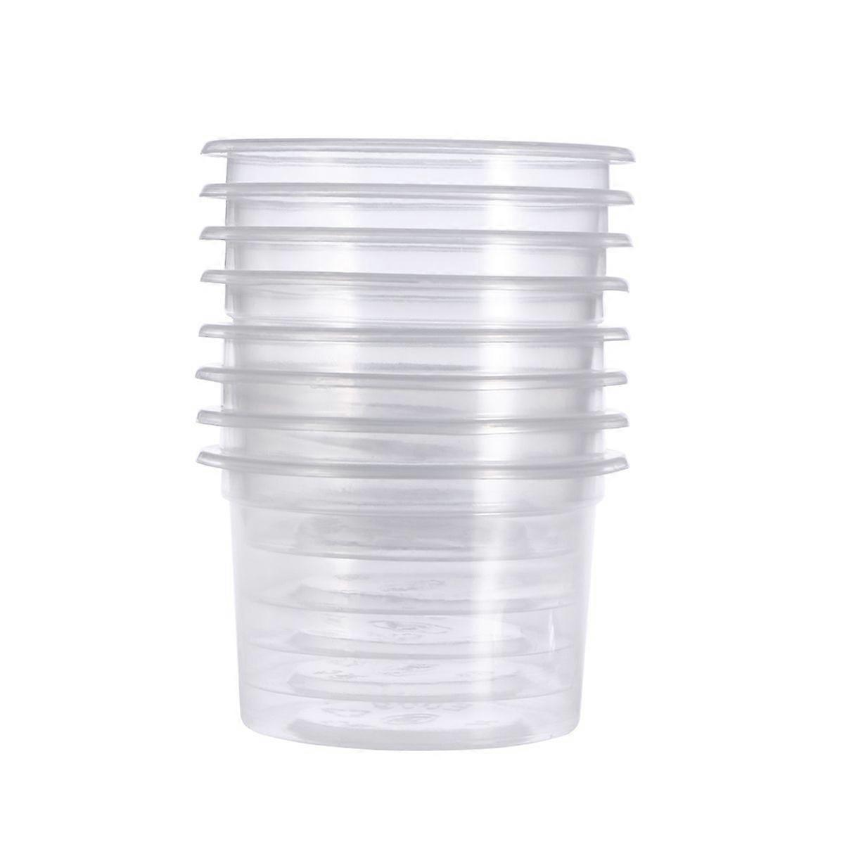 100PCS 5oz Disposable Plastic Portion Cups Clear Portion Container with Lids for Jelly Yogurt Mousses