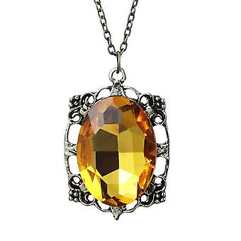 Set Collana The Vampire Diaries Con Ciondolo E 20 Adesivi – Regalo Fan Katherine/Elena