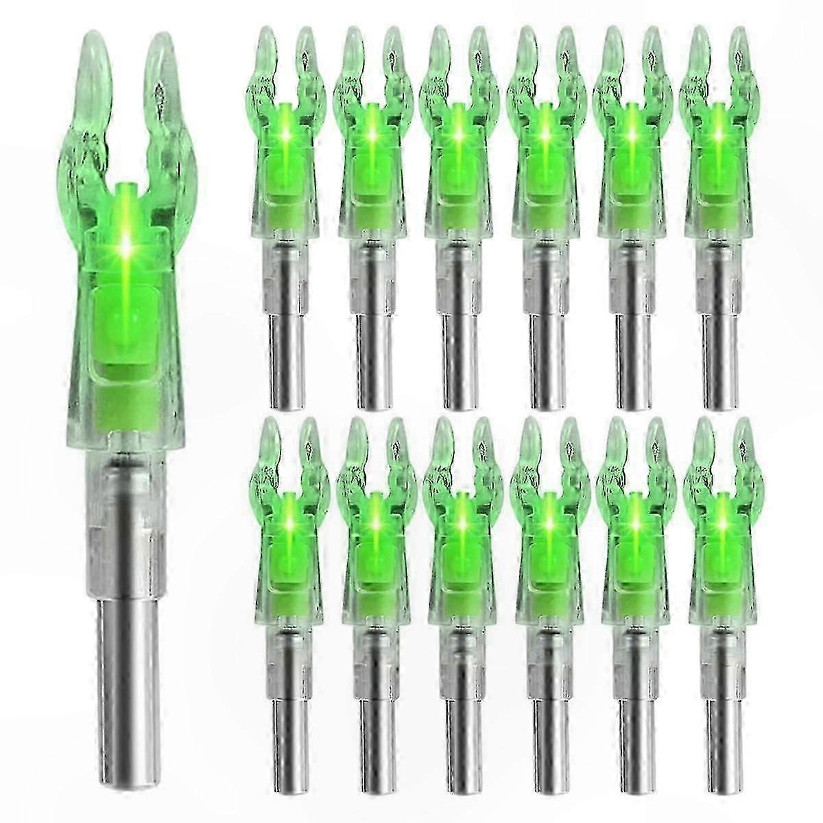 12 Pack High-Visibility Lighted Nocks for Arrows with .204 Inner Diameter, Durable and Bright Arrow Nocks for Night Use