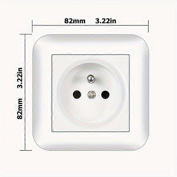 Power socket, compliant with European standards and compatible with junction boxes, beautiful and practical
