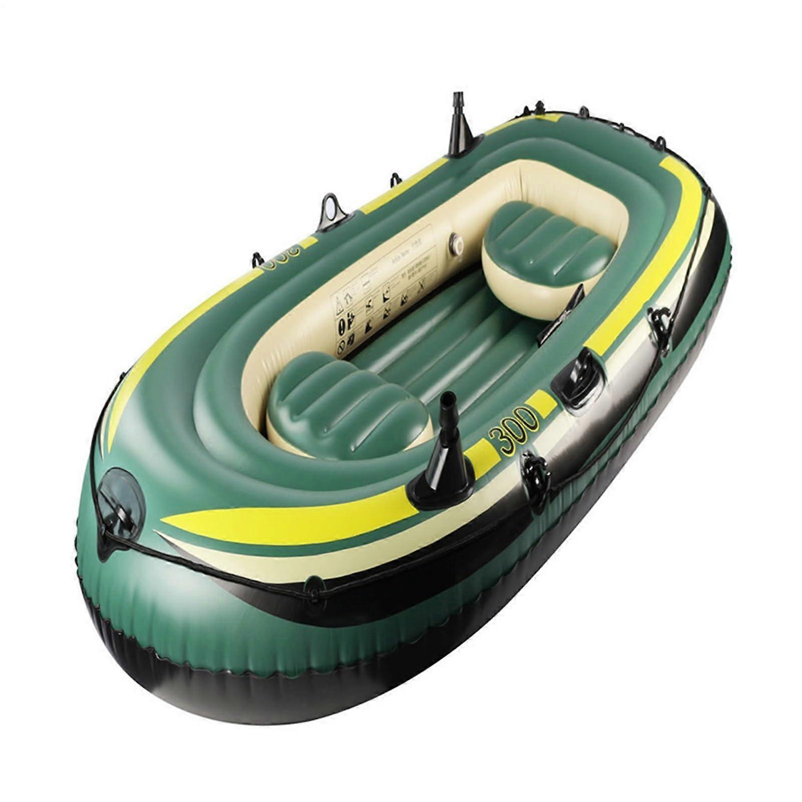 Inflatable Boat Air Canoe Set, Fast Inflating Raft, Boating Gifts for Heavy Duty Inflatable Boats White