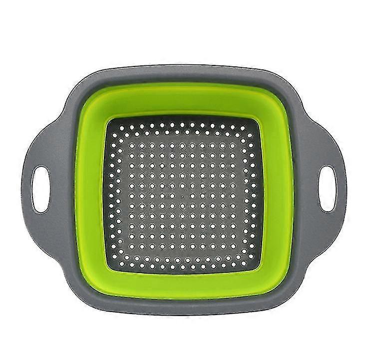 Big Green Silicone, Foldable, Drain Washing Basket - Fruit, Vegetab...