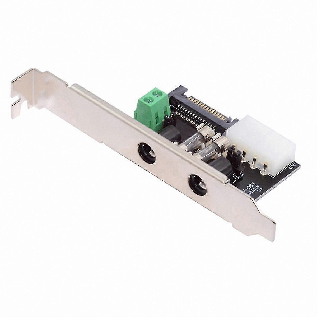 4-Port DC 12V 5V Power Distribution Card with PCI-E Mounting Bracket