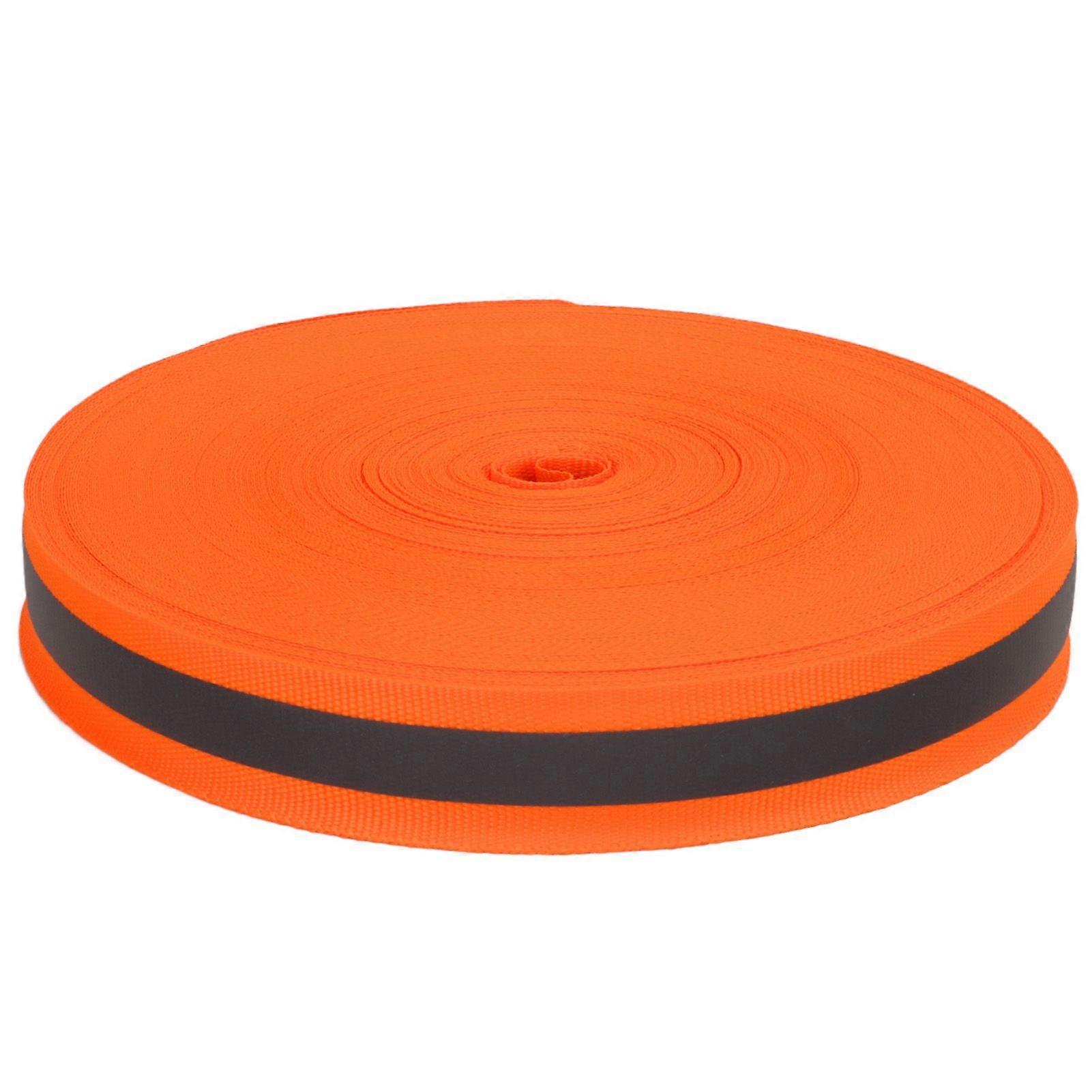 Reflective Ribbon Soft Durable Flexible Fluorescent Ribbon for Improving Night SafetyFluorescent Orange