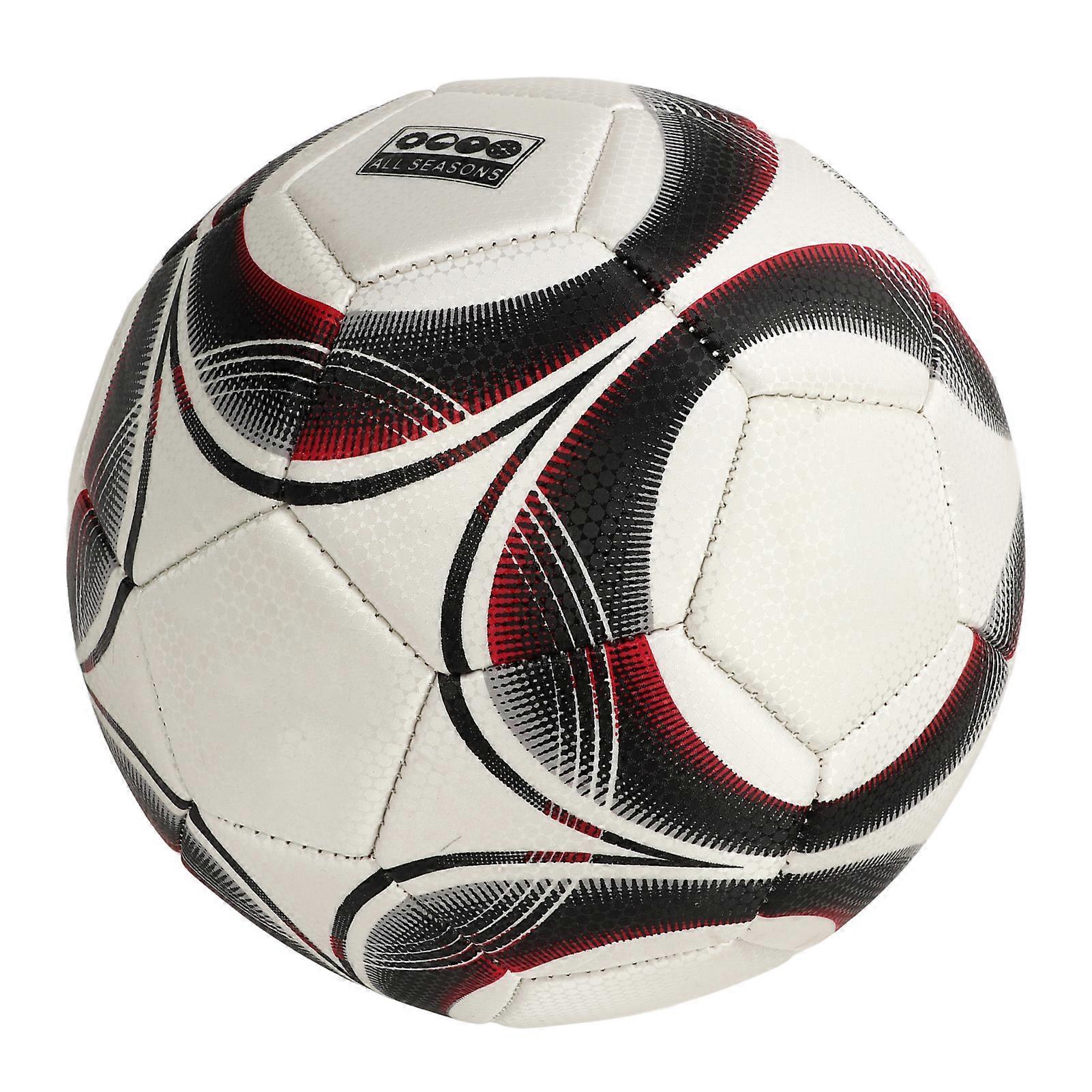 Red Type 5 PVC Soccer Ball Double Layer Explosion Proof Training