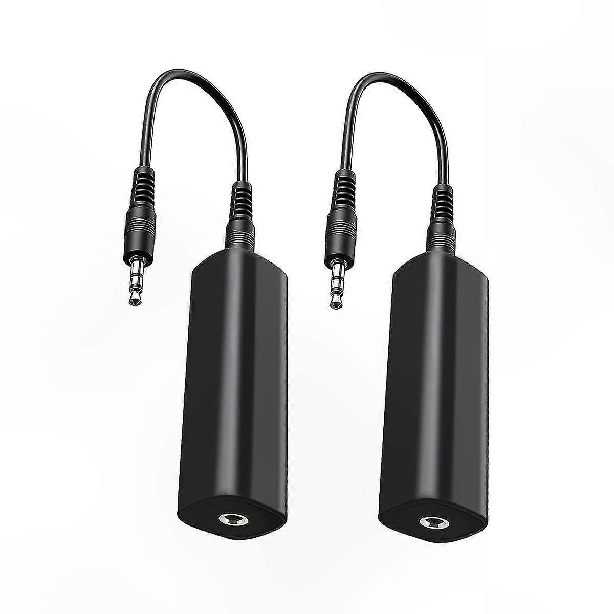 2-Pack Ground Loop Isolator with 3.5mm Cables for Car and Home o Systems