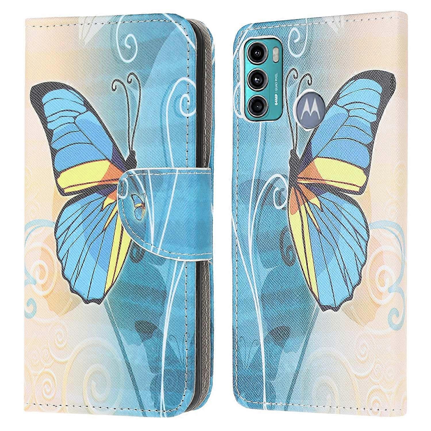 Cross Texture Pattern Printing Leather Wallet Stand Phone Case Shell for Motorola Moto G60/G40 Fusio
