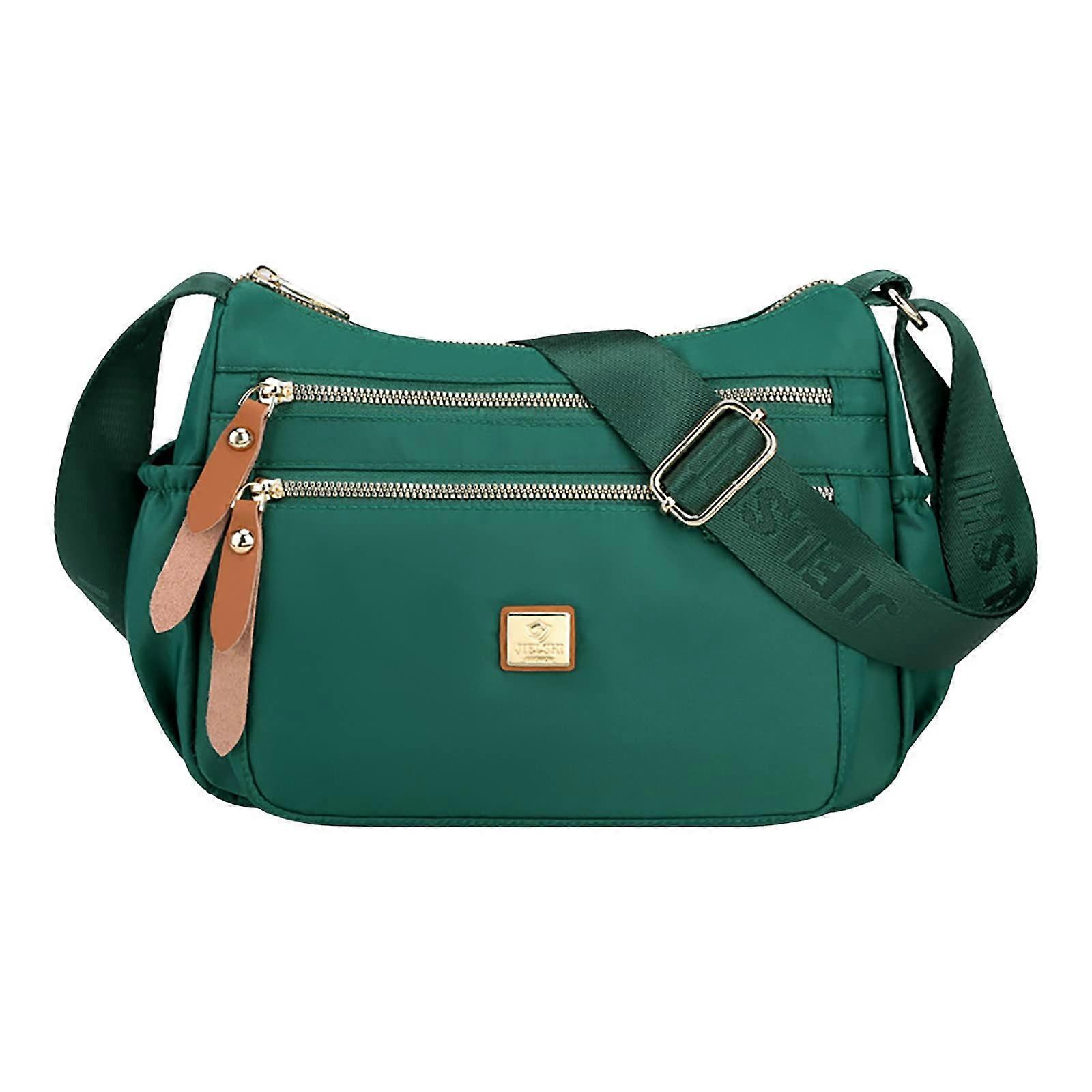 Messenger Bag Multicolor Nylon Fabric Large Capacity Zipper Closure Adjustable Shoulder Strap Small Size For Women