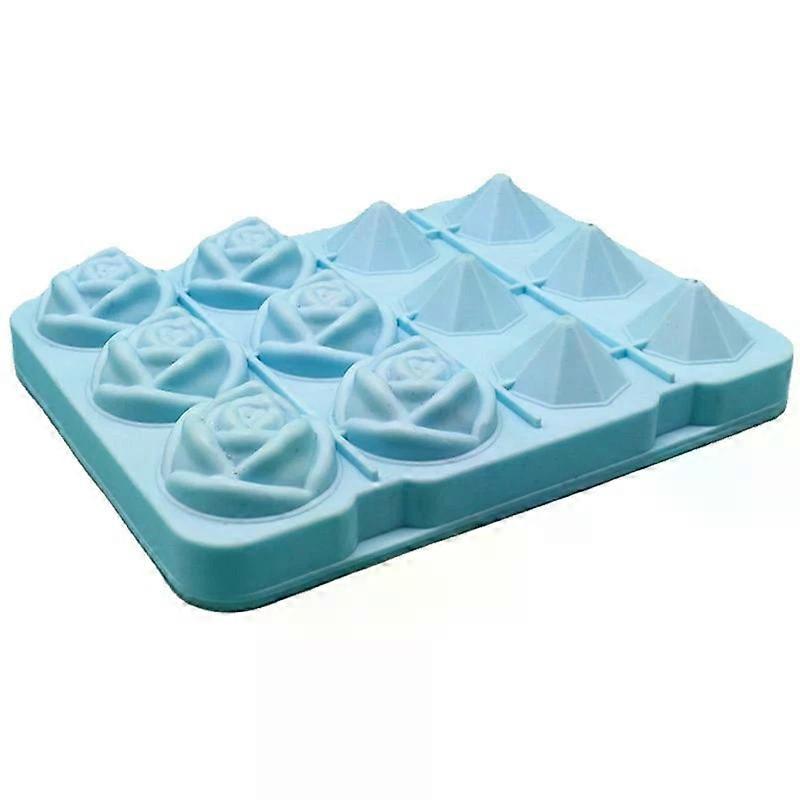 Ice Cube Tray, Silicone with Lid BPA Free Rose Shape Ice Molds for Cocktail Whiskey Juice