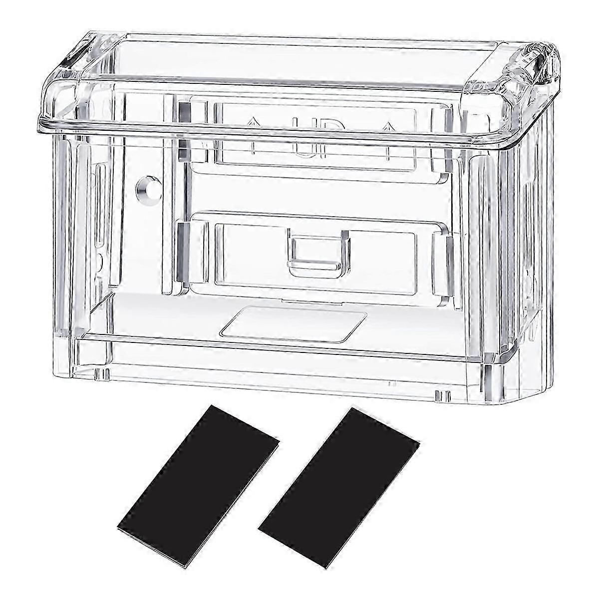 حامل بطاقة عمل أكريليك خارجي مع حامل حائط - صندوق شفاف وقابل للتقشير واللصق لعرض البطاقات