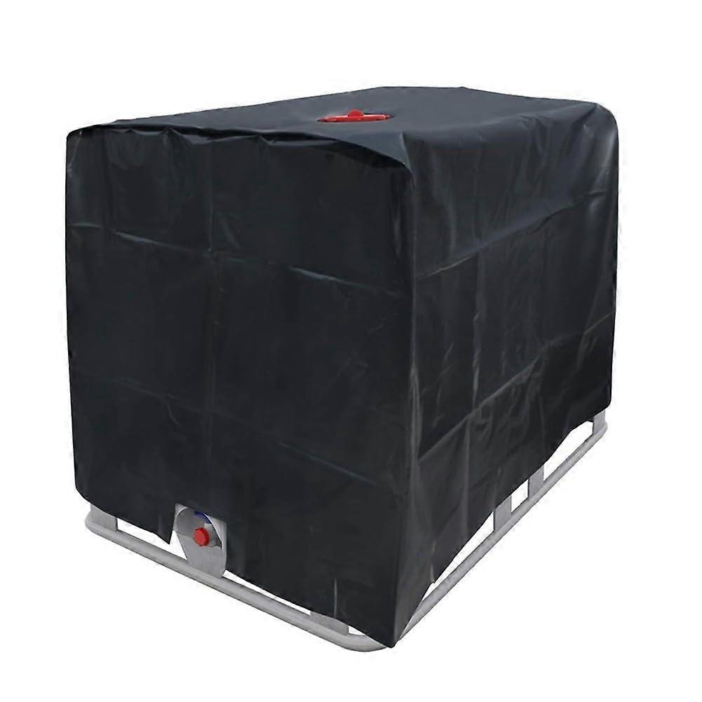 Protective Cover For IBC Tank 1000L Container Rainproof Sunshade Insulating Foil Access Flaps Black