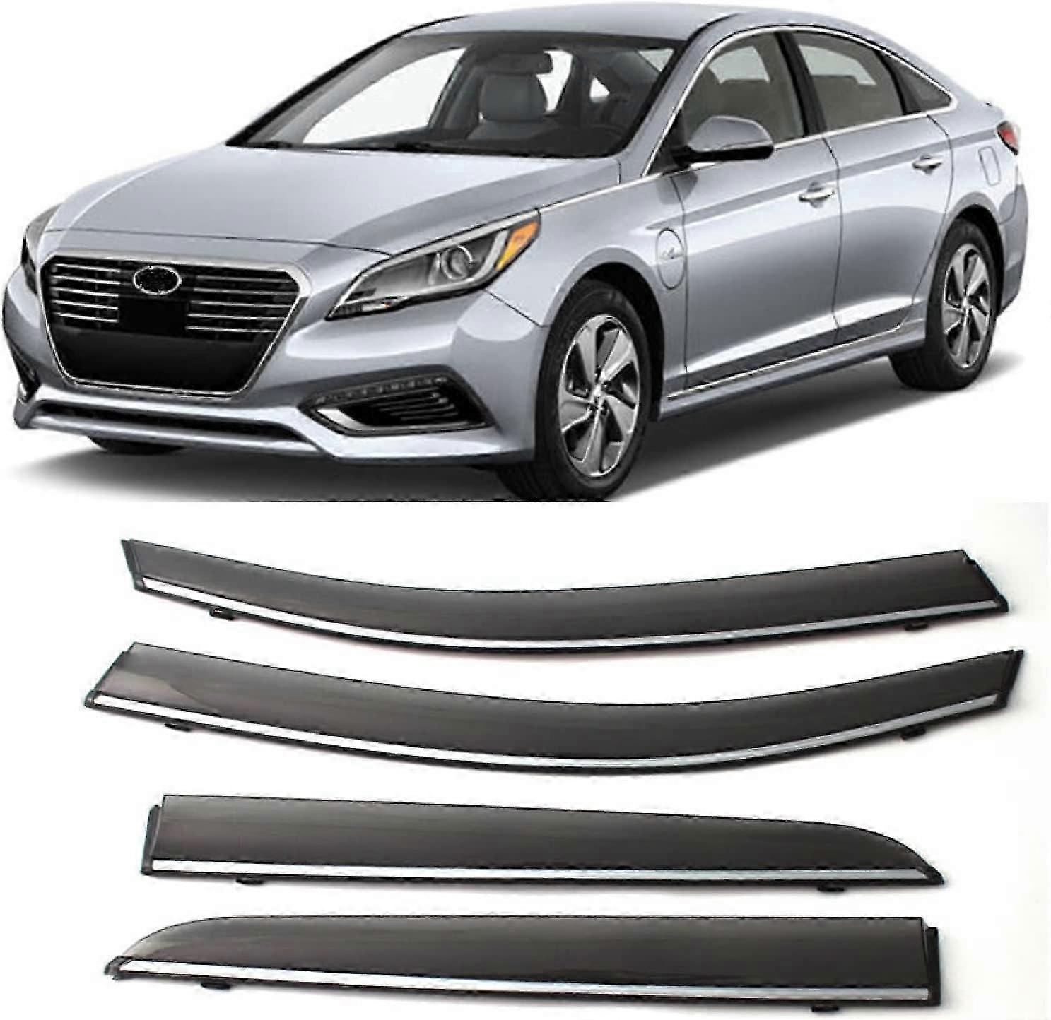 Car Side Window Visor Deflector for Skoda Octavia 2007-2014 - 4 Pcs Exquisite Wind Deflectors with Shade Protector