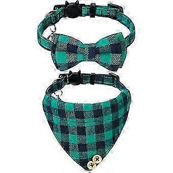 Breakaway Cat Collar With Bells - 2 Pack Cat Collar With Bells, Cat Collars With Bandana