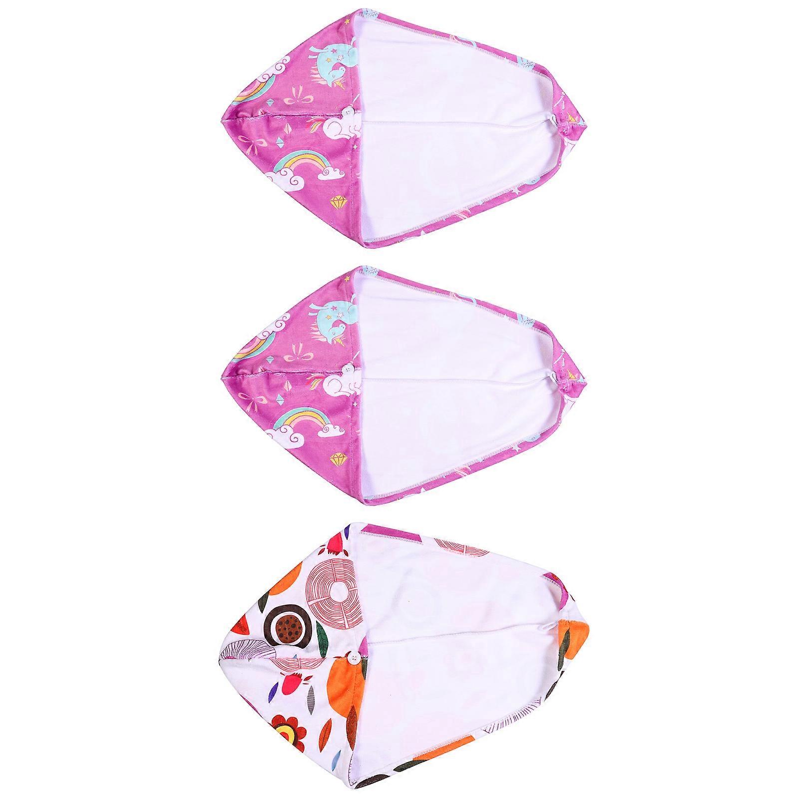 Absorbent Hair Towel Cap for Fast Drying 3Pcs Fiber Wraps