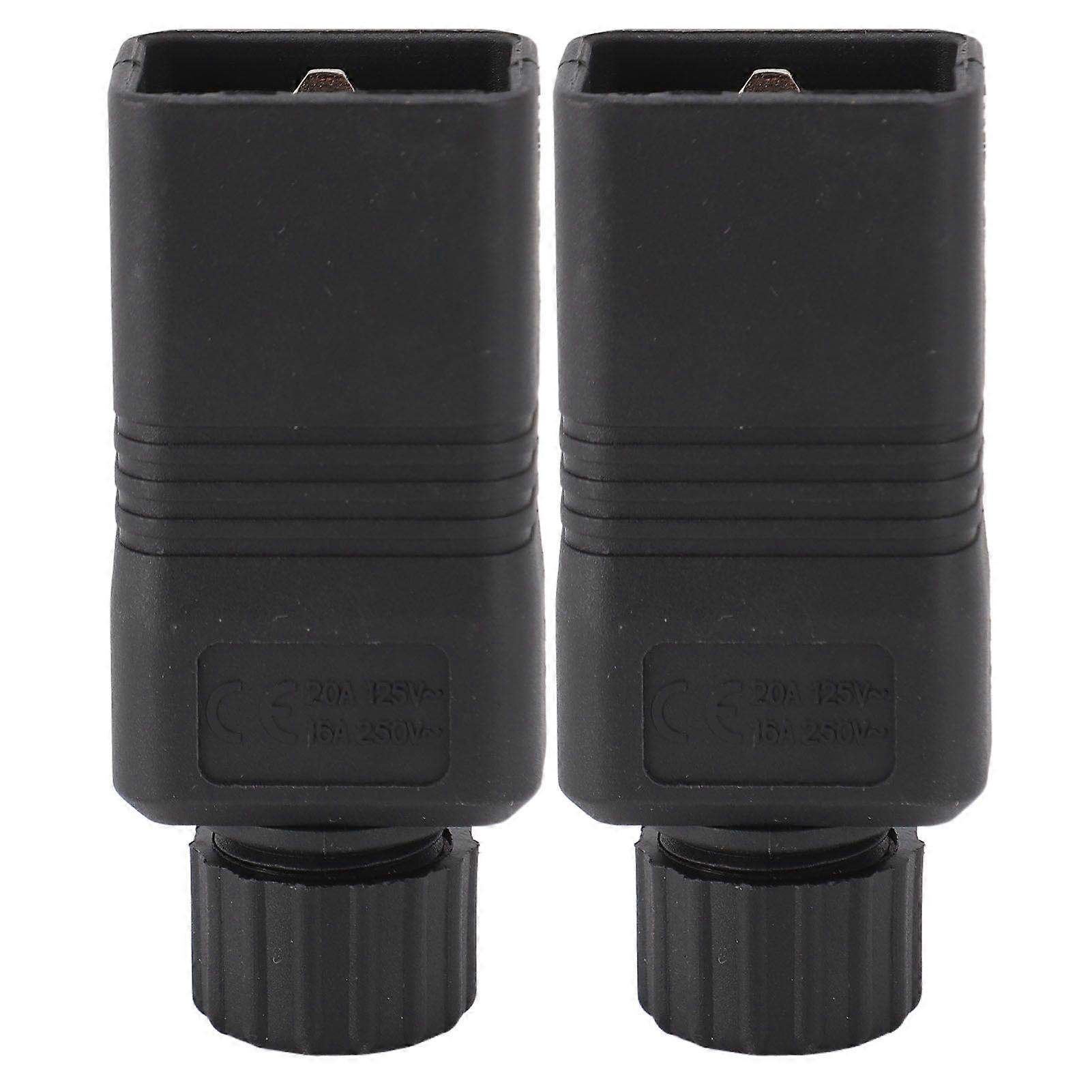 2pcs IEC320 C20 Power Socket Adapter Receptacle Connector Copper PVC IEC 320 C20 Rewirable DIY Power Plug Adapter