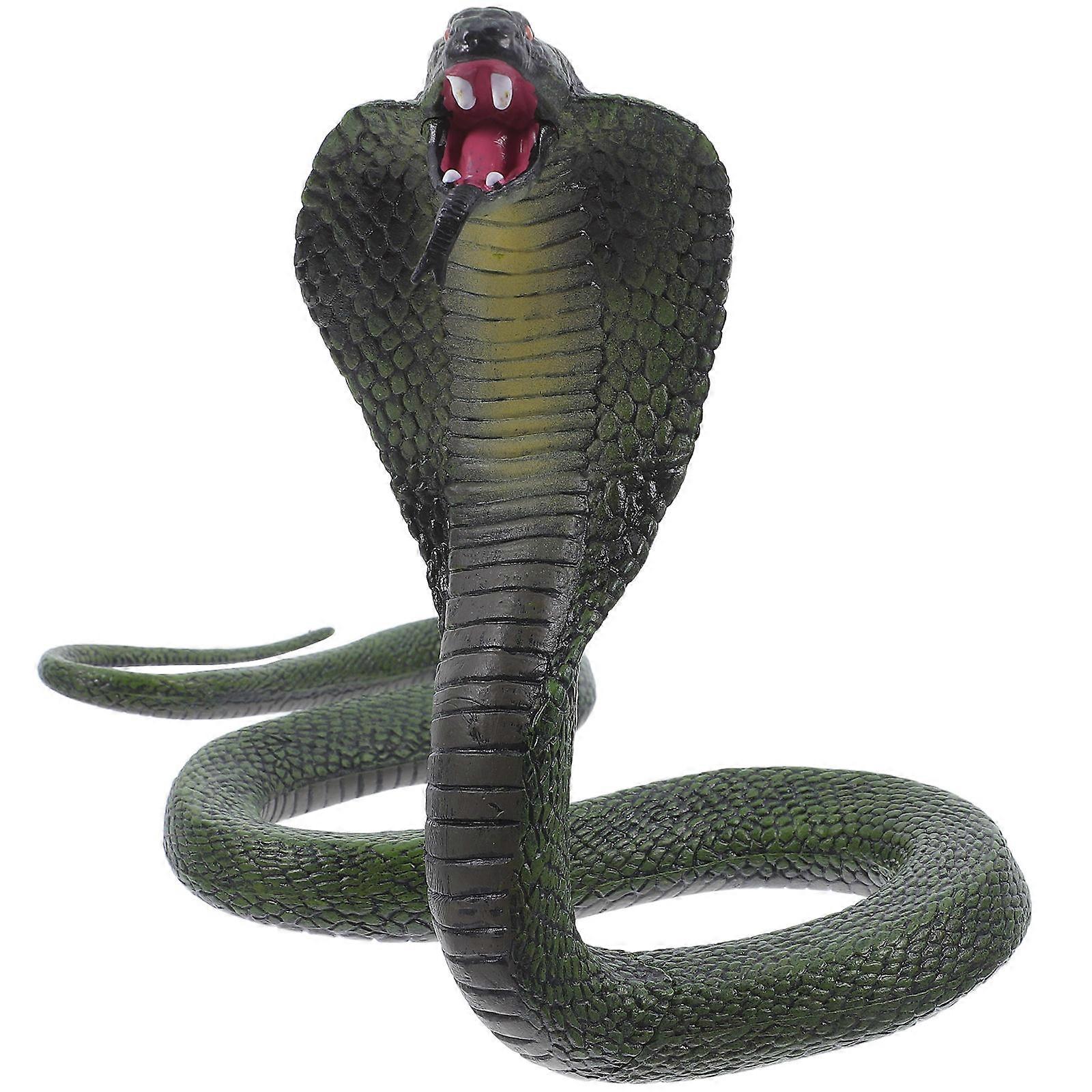 Snake Figurine Decor Cobra Action Model for Decor 2Pcs Lifelike Snake Model