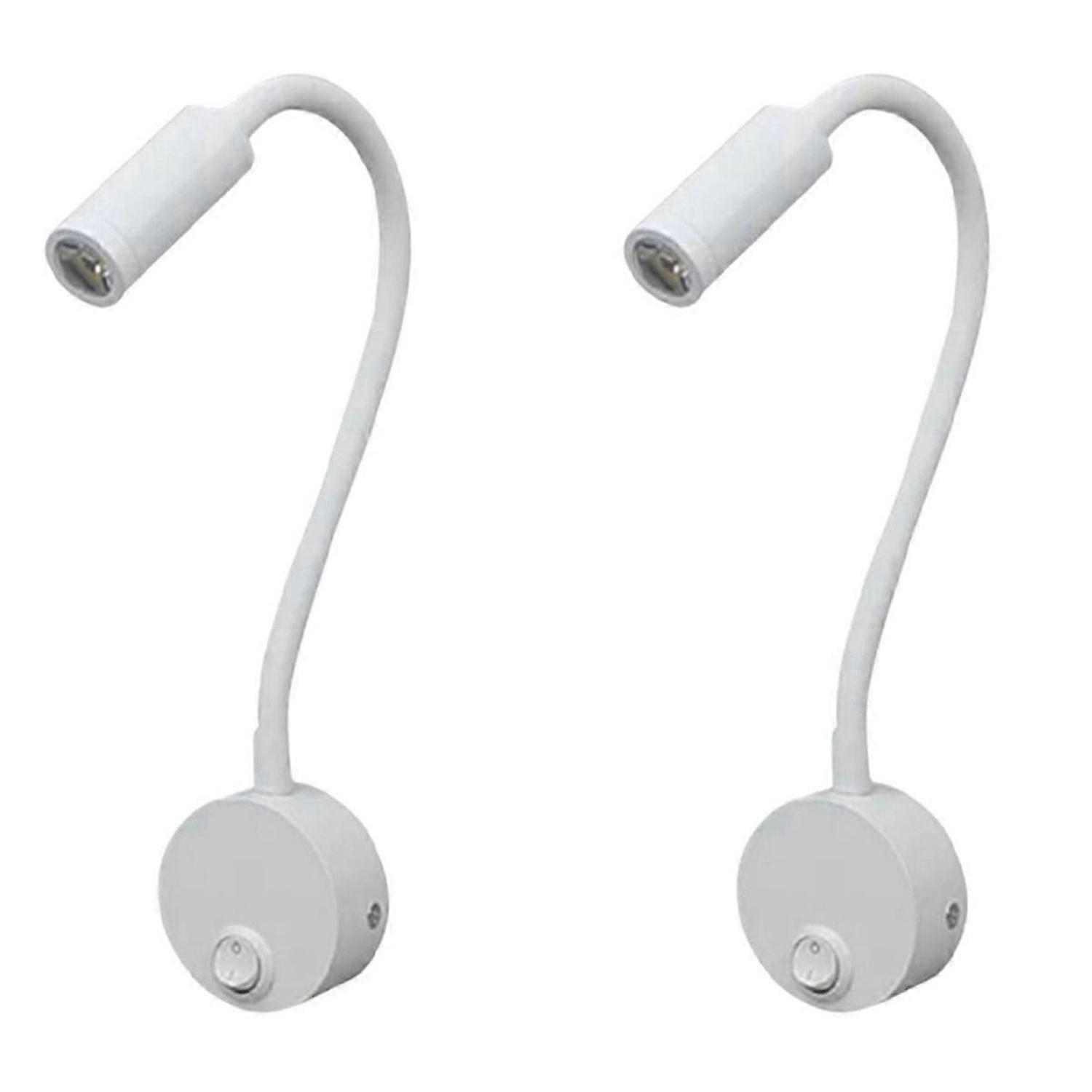 3W Wall Mounted Reading Light Flexible Gooseneck LED Lamp for Bedroom
