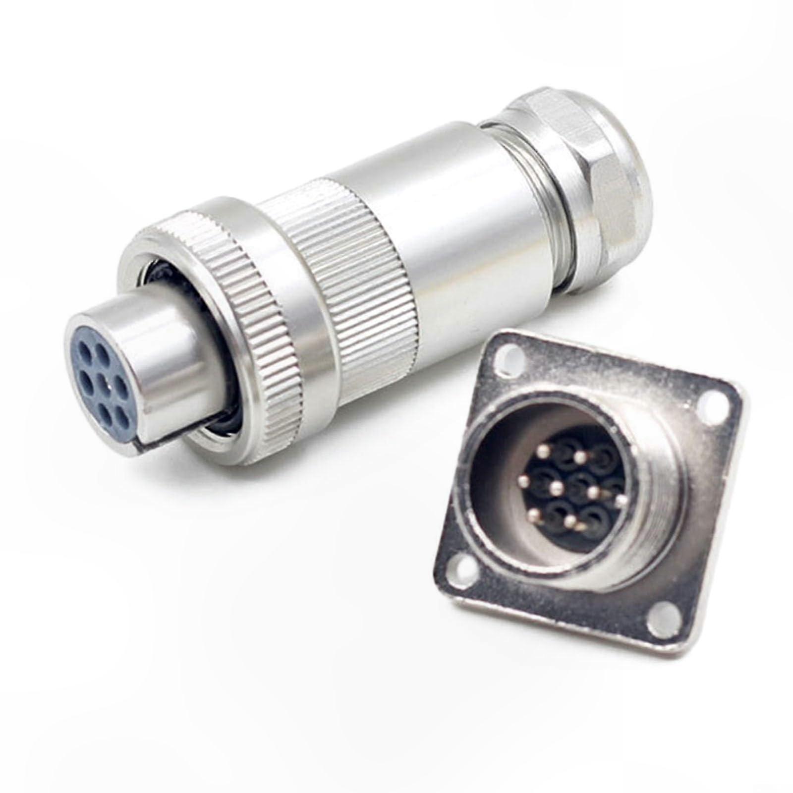 7-Pin Hydraulic Valve Connector for Proportional Valves Aviation-Compatible Socket with 4/7 Pin Configuration