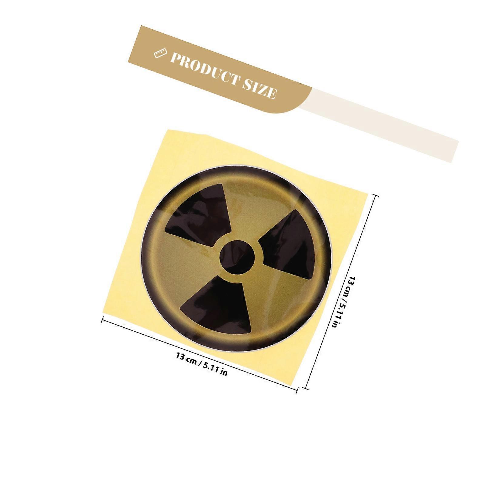 PVC Radiation Warning Sign Sticker for Decor