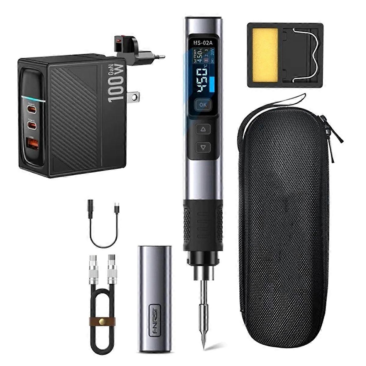  HS-02A Djustable Temperature Soldering Iron PD 100W EU PLUG