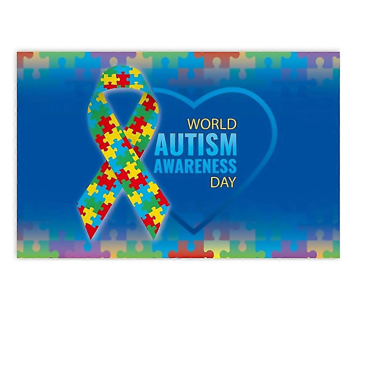 For 180x115cm Photography Background Fabric World Autism Day Banner