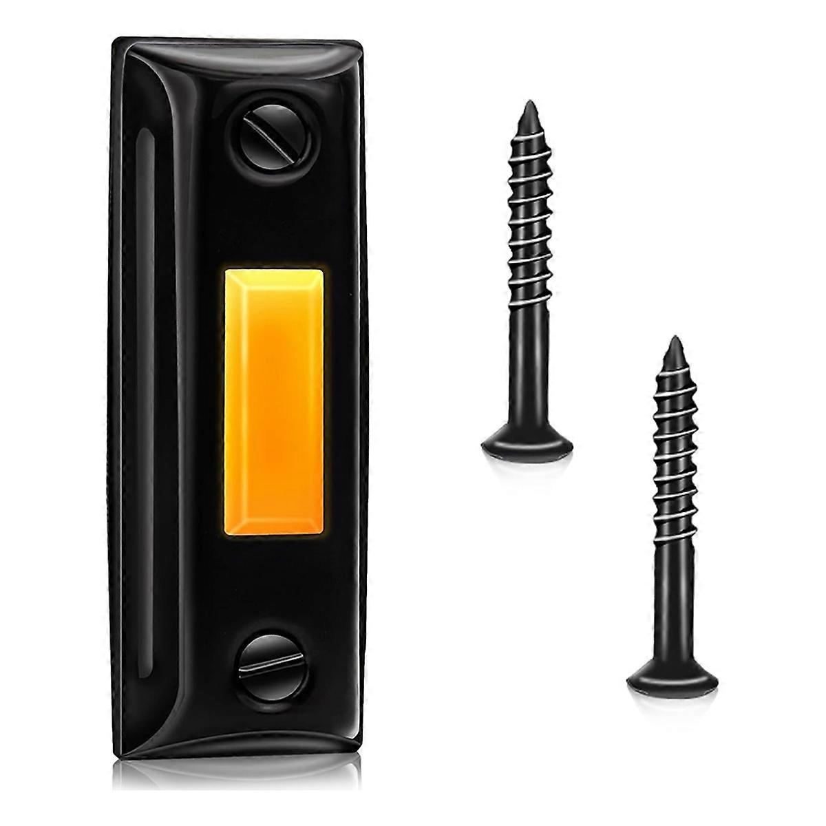 Metal Doorbell Push Button, Metal Wall Mounted Door Bell Button, LED Lighted Door Bell Wired Button, Doorbell