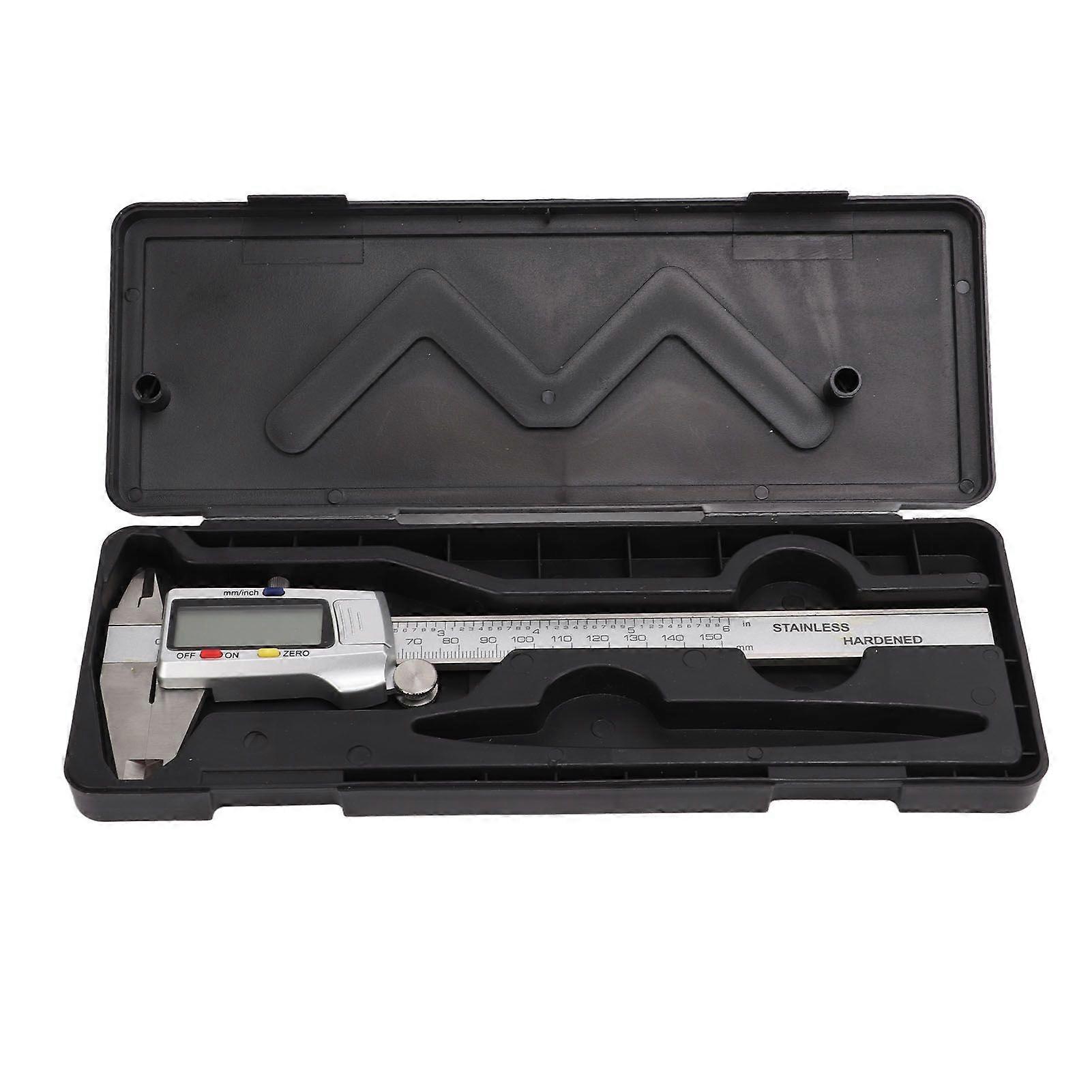 Digital Caliper Accurate Reading Clear Scale Easily Use Wear Resisting Anti Corrosion Vernier Caliper for HouseholdSilver