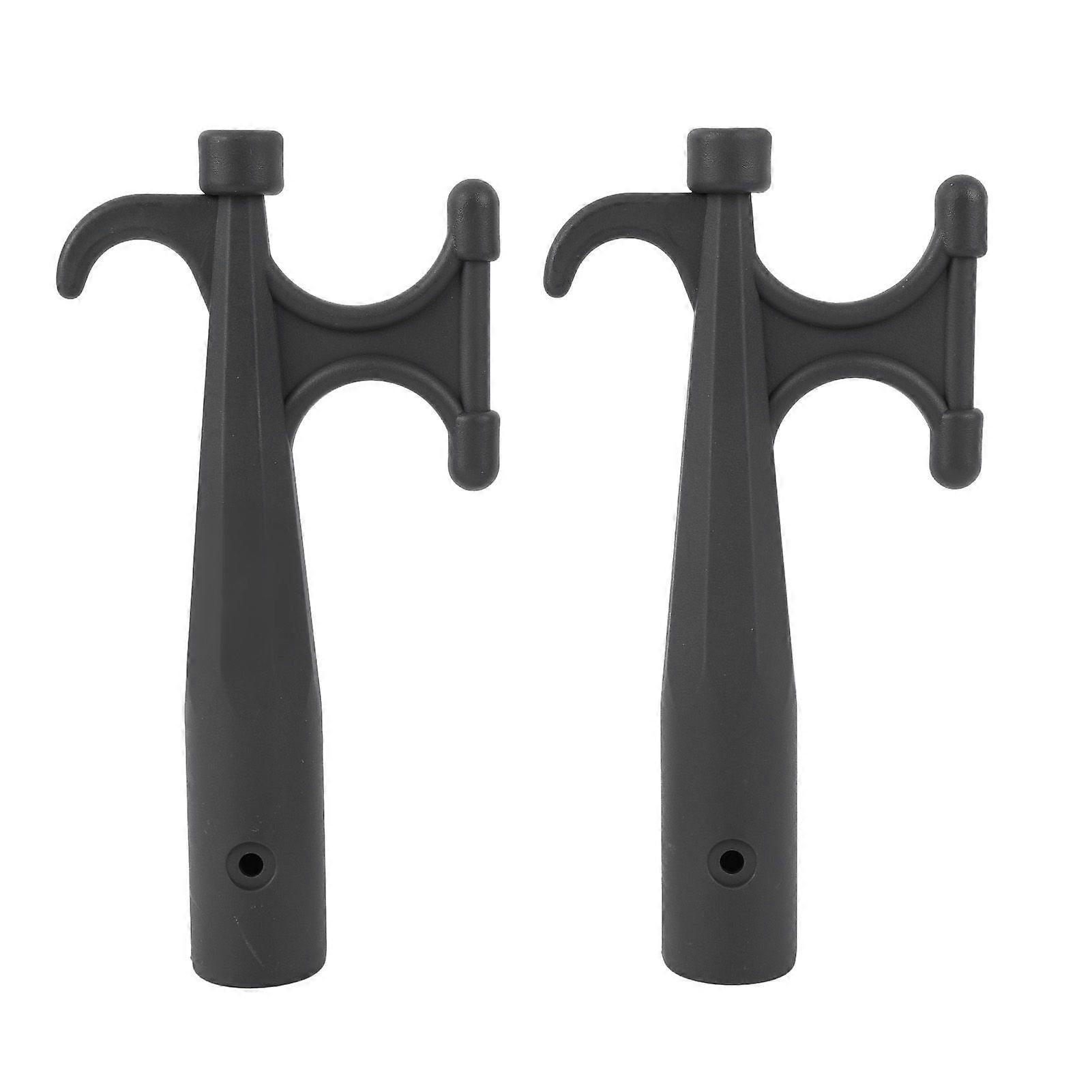 2PCS Nylon Boat Hook Attachment Black Boat Hook Floating Attachment Replacement for Mooring Docking Yacht Kayak