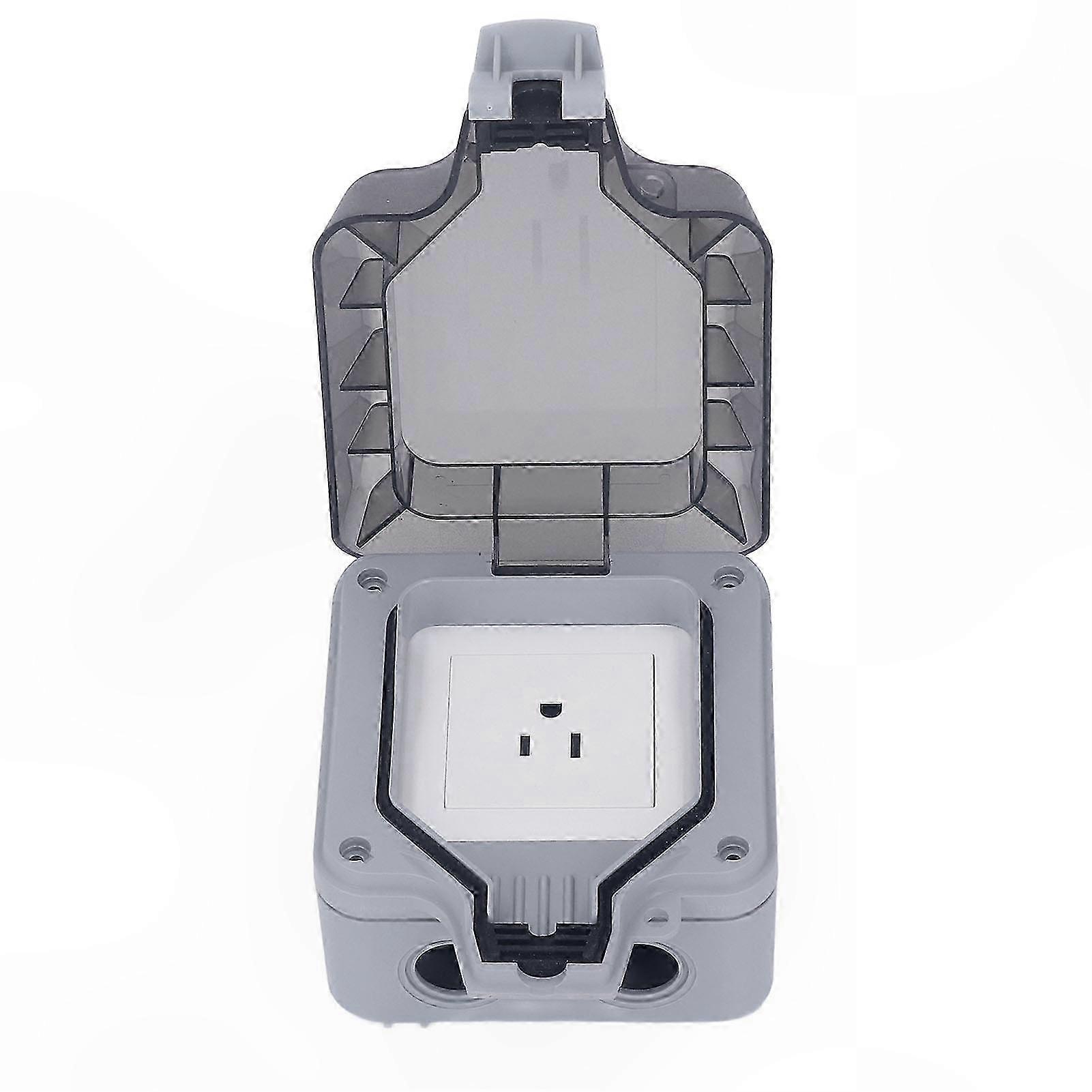 Weatherproof Outdoor Socket Enclosure with 15A Power Outlet and Switch