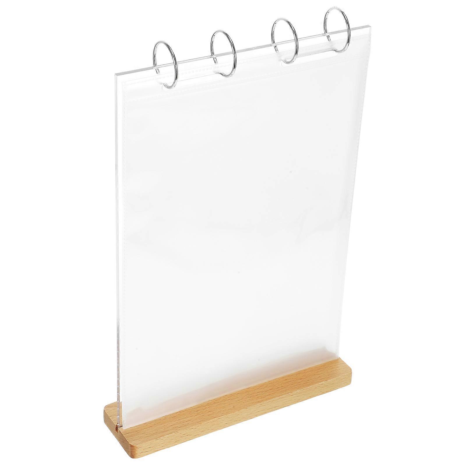 Acrylic Sign Holder Menu Stand for Storage Holder 2Pcs with Base